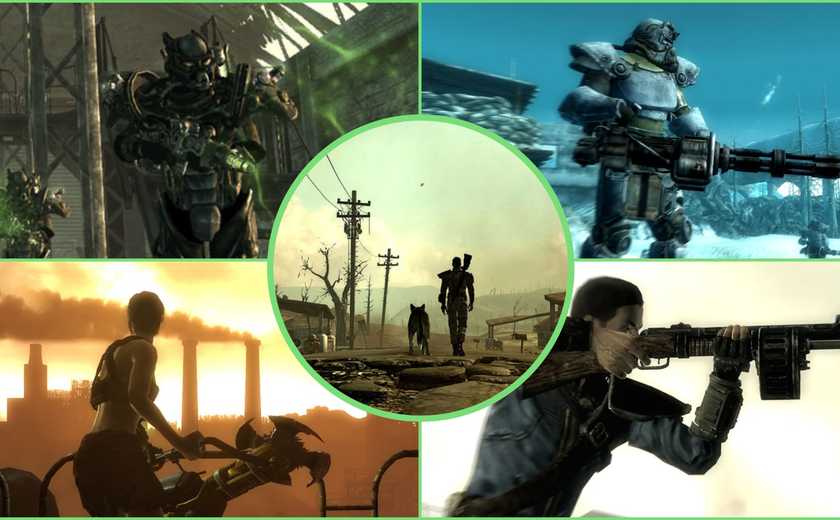 8-Things-We-Want-To-See-in-a-Fallout-3-Remaster-Enclave-Soldiers-Winterized-Power-Armor-Radier-in-the-Pitt-the-Lone-Wanderer-firing-shotgun-and-the-Lone-Wanderer-walking-Dogmeat